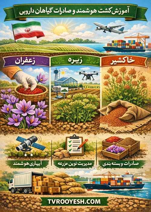 آموزش کشت گیاهان دارویی کم آب بر ، زعفران، خاکشیر و زیره(نکات مهم) همراه با نمونه آزمون