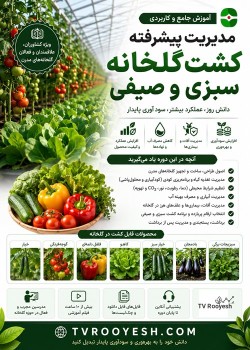 آموزش جامع مدیریت گلخانه سنتی تا هوشمند با نکات طلایی(صیفی جات)