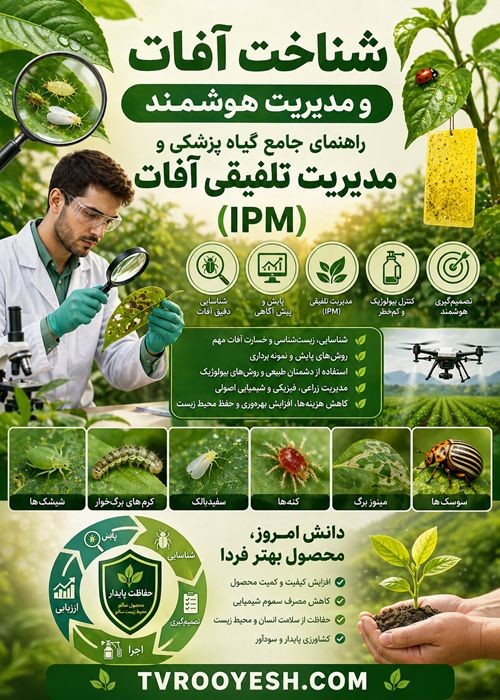 شناخت آفات و مدیریت هوشمند، راهنمای جامع گیاه پزشکی و مدیریت تلفیقی آفات(IPM)