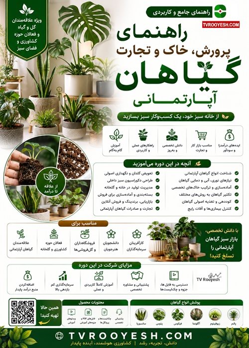 راهنمای جامع پرورش، خاک و تجارت گیاهان آپارتمانی